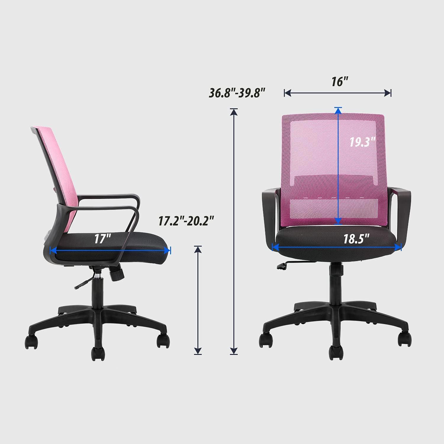 image:imageBestOffice Desk Chair for Office which is Ergonomically Made with Cushion Armrest amp Lumbar Support Nylon BlackPink