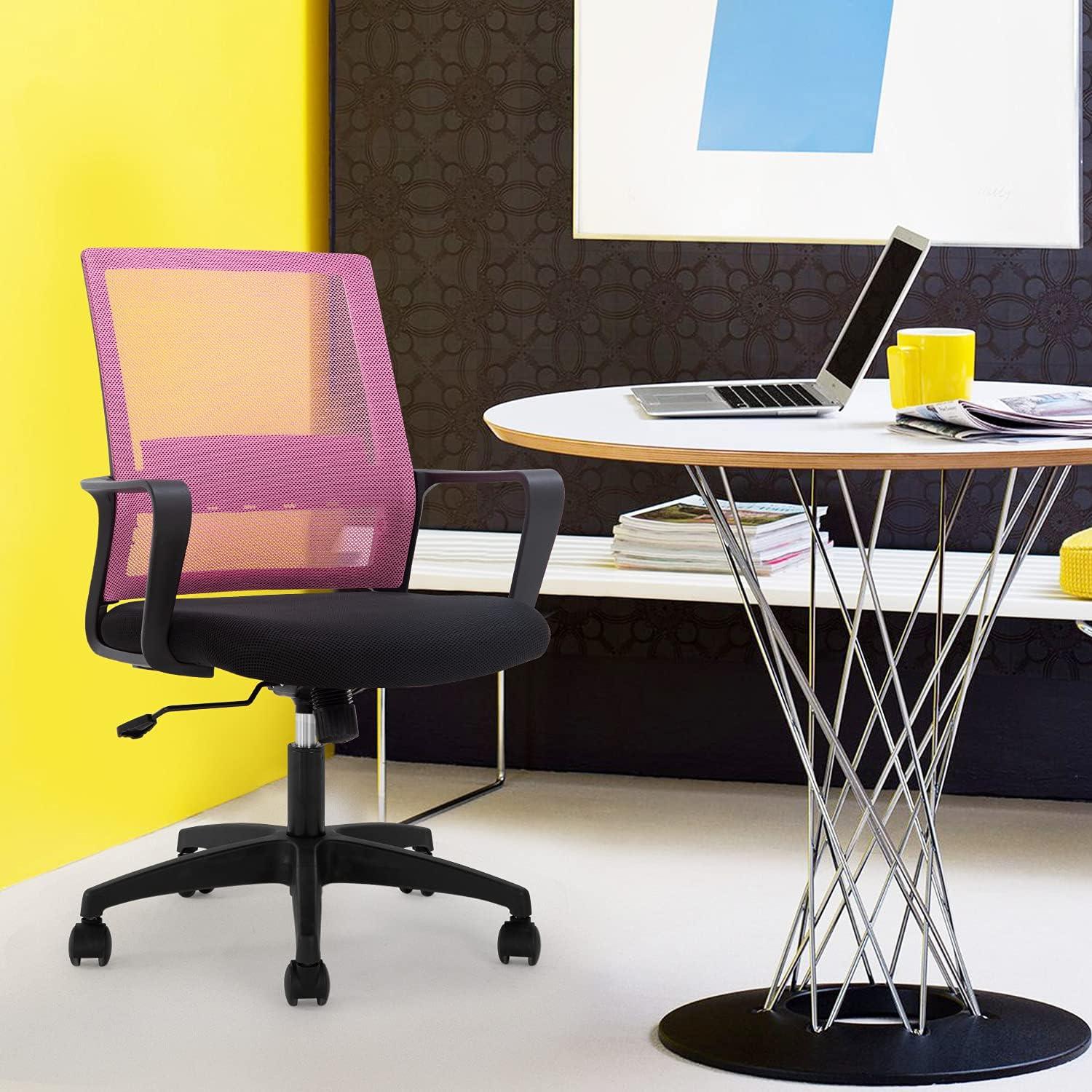 image:imageBestOffice Desk Chair for Office which is Ergonomically Made with Cushion Armrest amp Lumbar Support Nylon BlackPink