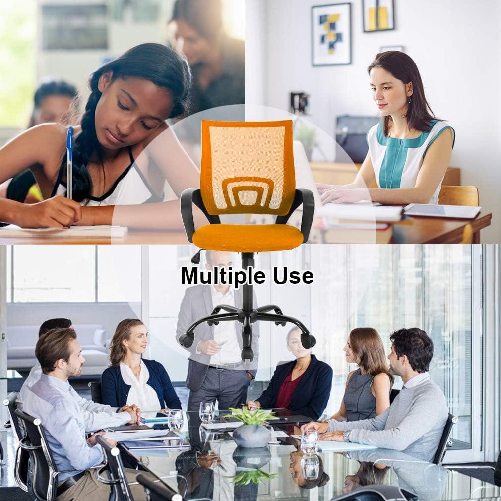 image:imageBestOffice Office Chair Ergonomic Cheap Desk Chair Mesh Computer Chair Lumbar Support Modern Executive Adjustable Stool Rolling Swivel Chair for Back Pain BlackOrange