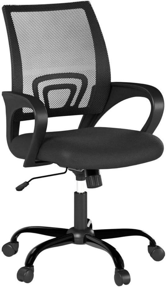 image:imageBestOffice Office Chair Ergonomic Cheap Desk Chair Mesh Computer Chair Lumbar Support Modern Executive Adjustable Stool Rolling Swivel Chair for Back Pain BlackBlack