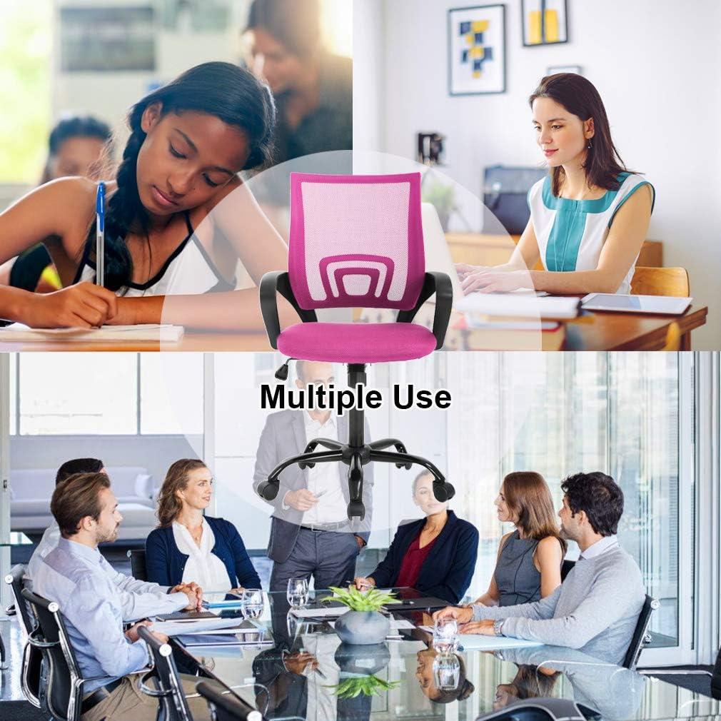image:imageBestOffice Office Chair Ergonomic Cheap Desk Chair Mesh Computer Chair Lumbar Support Modern Executive Adjustable Stool Rolling Swivel Chair for Back Pain BlackPink