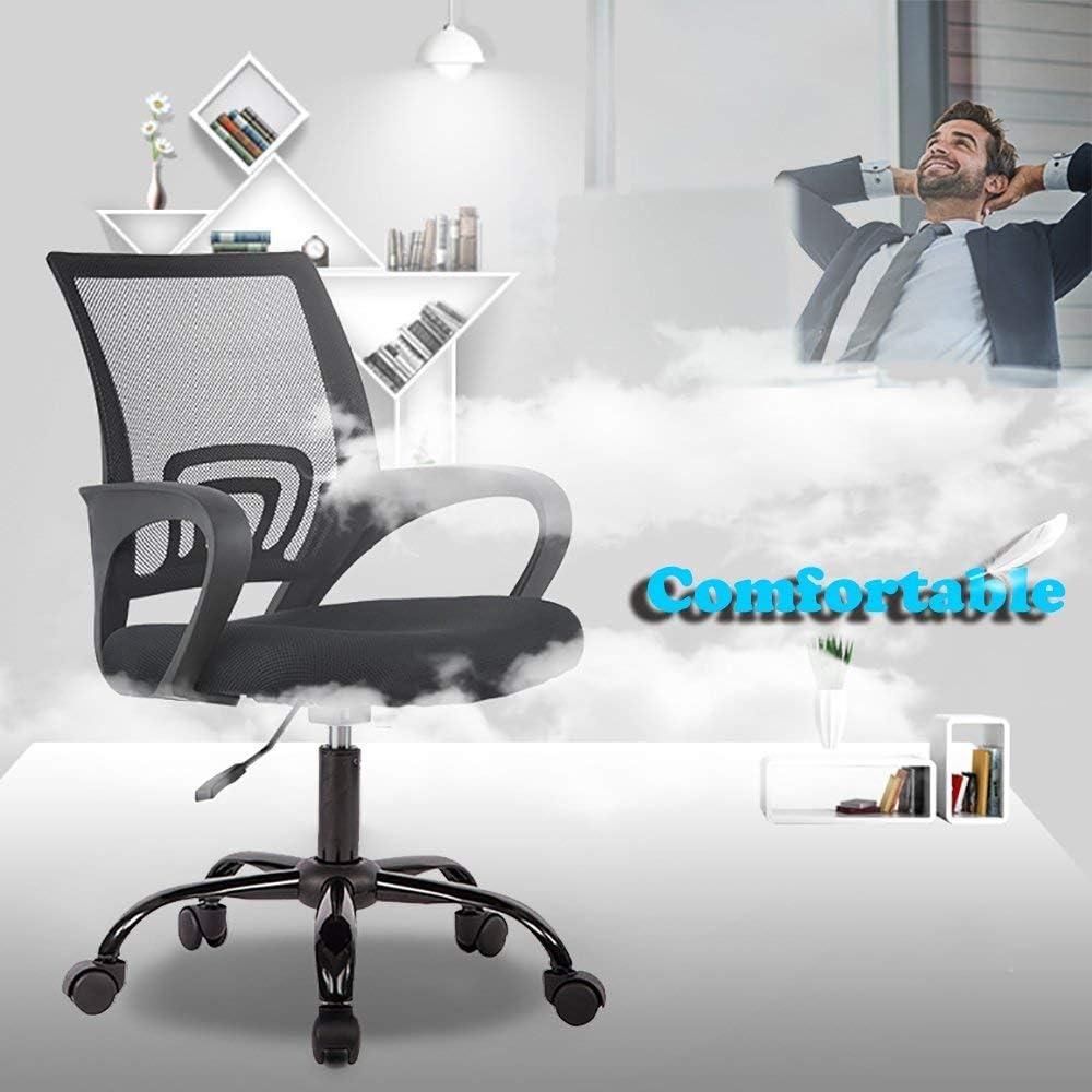 image:imageBestOffice Office Chair Ergonomic Cheap Desk Chair Mesh Computer Chair Lumbar Support Modern Executive Adjustable Stool Rolling Swivel Chair for Back Pain BlackBlack
