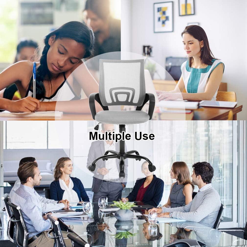 image:imageBestOffice Office Chair Ergonomic Cheap Desk Chair Mesh Computer Chair Lumbar Support Modern Executive Adjustable Stool Rolling Swivel Chair for Back Pain BlackGrey