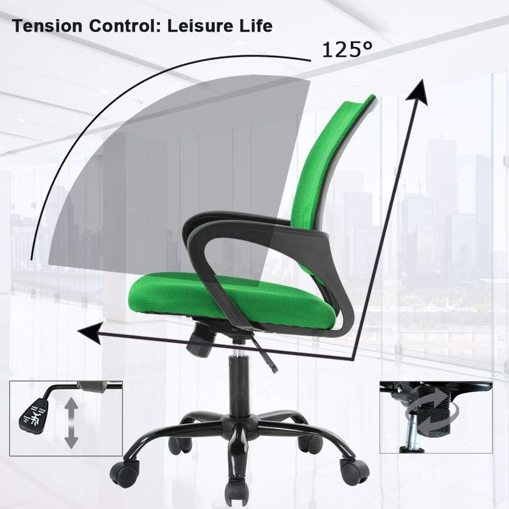 image:imageBestOffice Office Chair Ergonomic Cheap Desk Chair Mesh Computer Chair Lumbar Support Modern Executive Adjustable Stool Rolling Swivel Chair for Back Pain BlackGreen