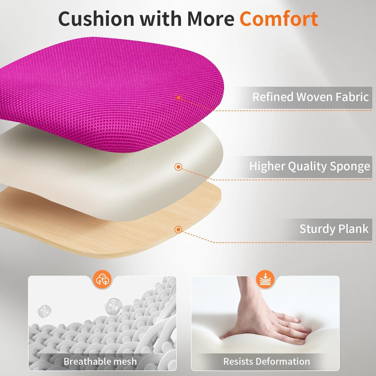 image:imageBestOffice Office Chair Ergonomic Cheap Desk Chair Mesh Computer Chair Lumbar Support Modern Executive Adjustable Stool Rolling Swivel Chair for Back Pain BlackPink