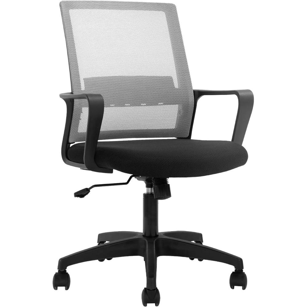 image:imageBestOffice Desk Chair for Office which is Ergonomically Made with Cushion Armrest amp Lumbar Support Nylon BlackGrey