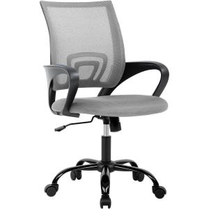 BestOffice Office Chair Ergonomic Cheap Desk Chair Mesh Computer Chair Lumbar Support Modern Executive Adjustable Stool Rolling Swivel Chair for Back Pain (Black)(Grey)