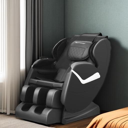 image:imageBestMassage Massage Chair Zero Gravity Full Body Electric Shiatsu Massage Chair Recliner with Foot Rollers Builtin Heat Therapy Air Massage System Stretch Vibrating for Home OfficeBlackBlack