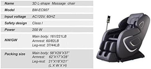 image:imageBestMassage Recliner Massage Chair Full Body Zero Gravity SLTrack Massage Recliner Chair with Heating Foot Rollers Airbags System with Microcomputer Remote Control Black