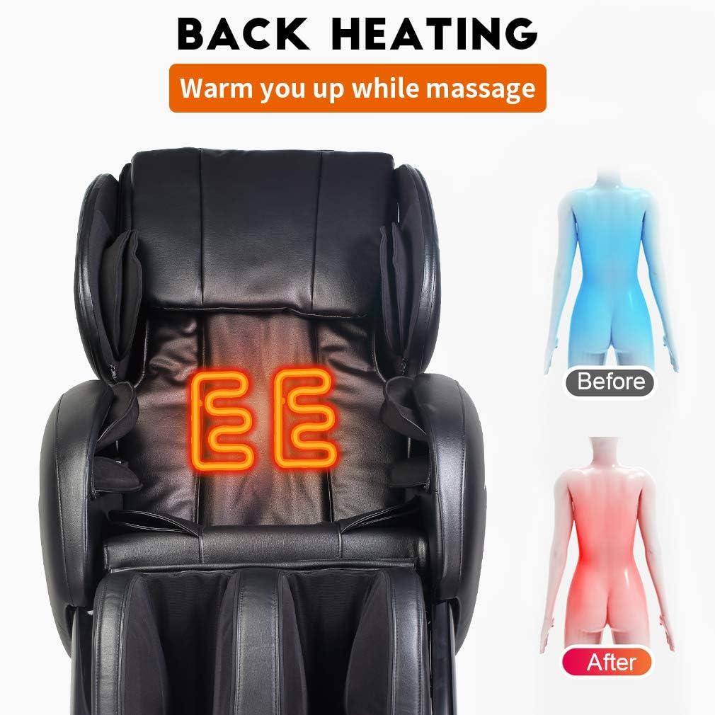 image:imageBestMassage Zero Gravity Full Body Electric Shiatsu Massage Chair Recliner with Foot Roller Airbag Massage System Stretch VibratingBlack