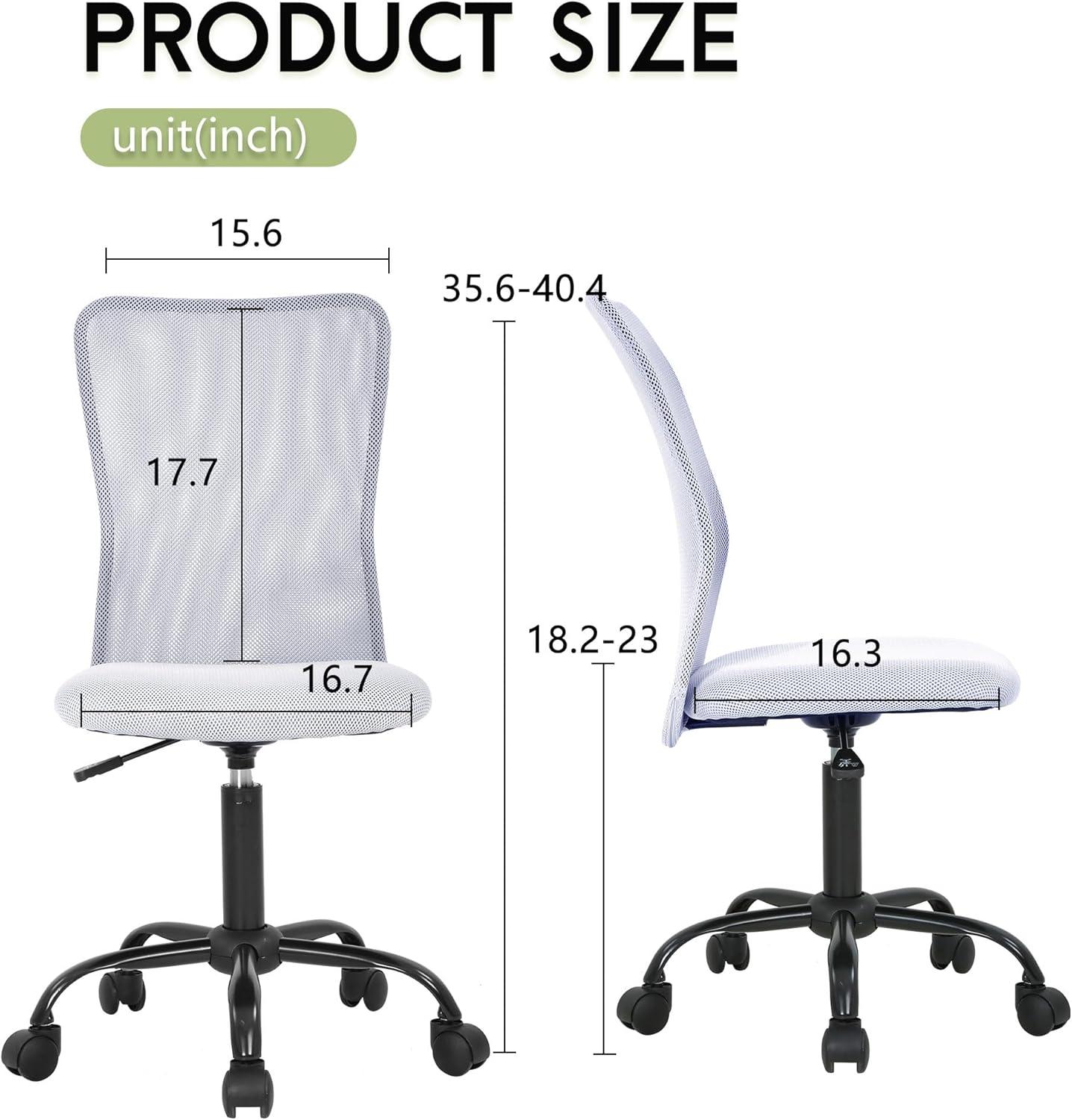 image:imageBestOffice Ergonomic Office Chair Desk Chair Mesh Computer Chair Armless Back Support Modern Executive Rolling Swivel Chair with Lumbar SupportBlackWhite