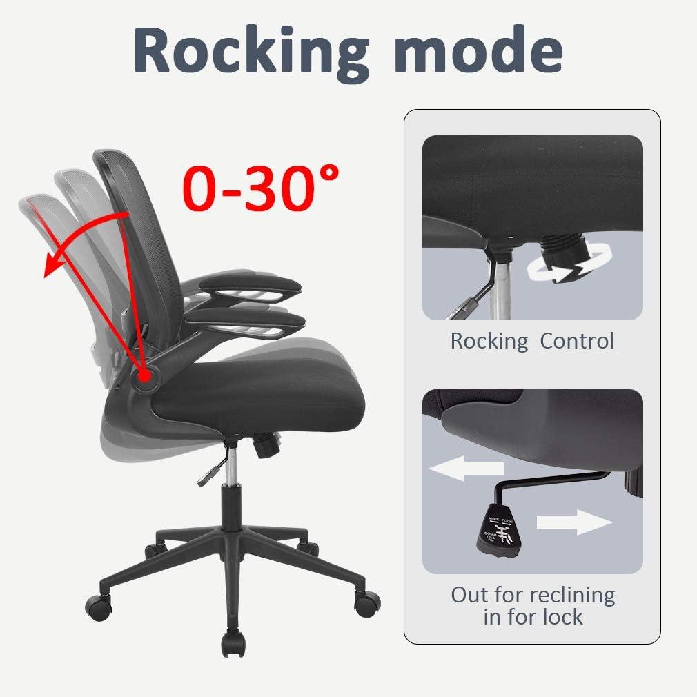 image:imageBig and Tall Office Chair 400lbs Cheap Desk Chair Mesh Computer Chair with Lumbar Support Wide Seat Adjust Arms Rolling Swivel High Back Task Executive Ergonomic Chair for Women MenBlackBlack