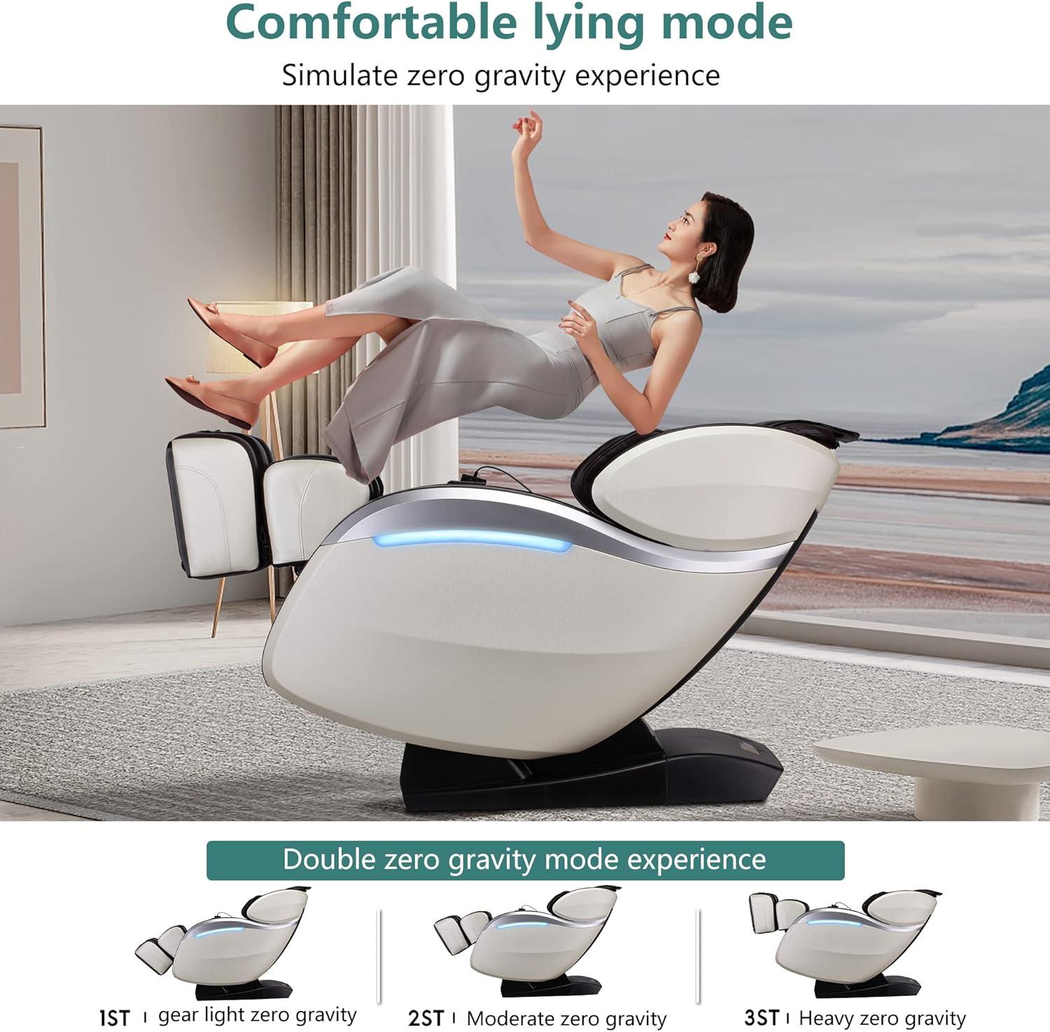 image:imageFull Body Massage Chair Zero Gravity Shiatsu Chair Recliner with Six Programs and Heat Massage ChairBrown