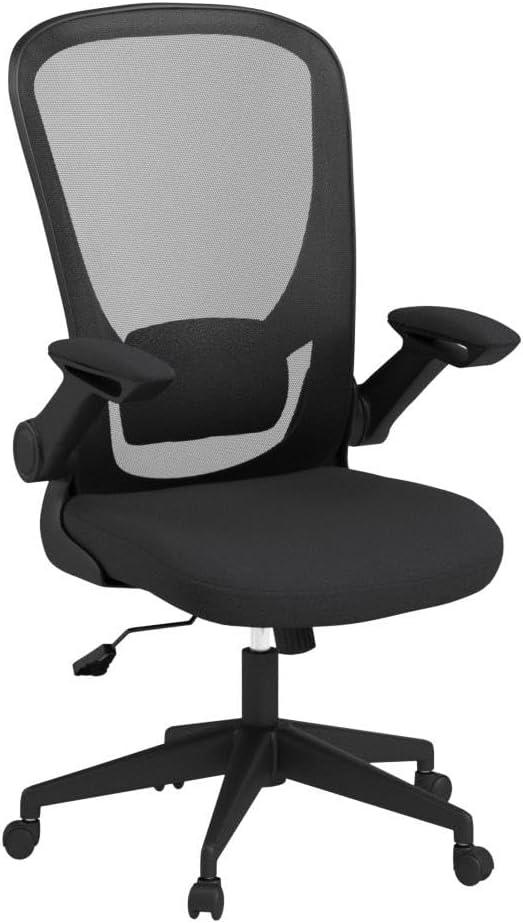 image:imageHome Office Chair Ergonomic Desk Chair Mesh Computer Chair Swivel Rolling Executive Task Chair with Lumbar Support Arms Mid Back Adjustable Chair for Men Adults BlackBlack