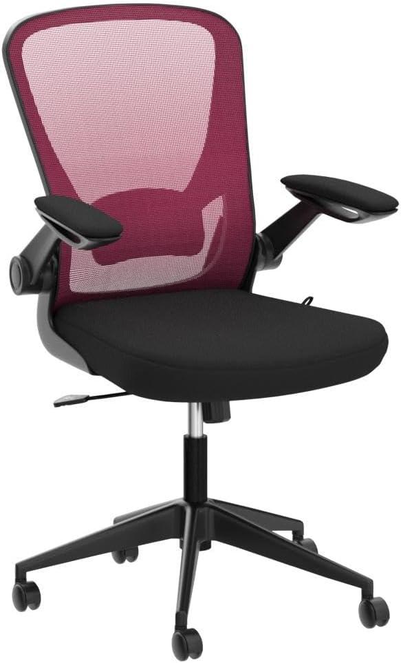 image:imageHome Office Chair Ergonomic Desk Chair Mesh Computer Chair Swivel Rolling Executive Task Chair with Lumbar Support Arms Mid Back Adjustable Chair for Men Adults BlackPink