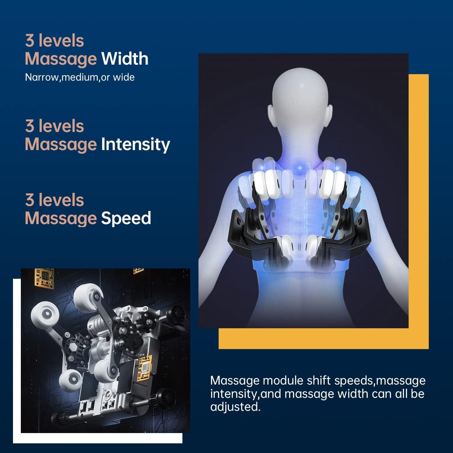 image:imageMassage Chair Full Body Long SLTrack Electric Shiatsu Zero Gravity Massage Chair Recliner with Heating BackBluetoothFoot Roller and Body Shade Scan for Home Office Living Room