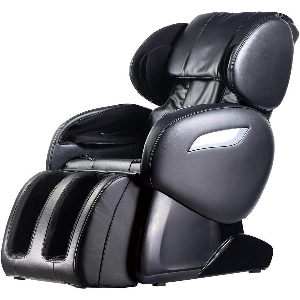 image:imageBestMassage Zero Gravity Full Body Electric Shiatsu Massage Chair Recliner with Foot Roller Airbag Massage System Stretch VibratingBlack