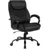 image:imageOffice Chairs for Heavy People Big and Tall 500lbs Wide Seat Ergonomic PU Leather Desk Chair Adjustable Rolling Swivel Executive Computer Chair with Lumbar Support Headrest Task Chair Black