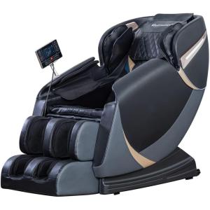 BestMassage Massage Chair, Full Body Zero Gravity Recliner with Bluetooth Speaker, Heating Therapy, Foot Roller, and Air Massage System for Home or Office, Black(Black)