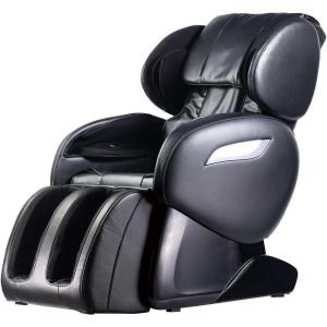 BestMassage Zero Gravity Full Body Electric Shiatsu Massage Chair Recliner with Foot Roller Airbag Massage System Stretch Vibrating(Black)