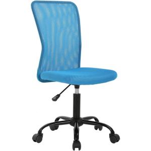 BestOffice Ergonomic Office Chair Desk Chair Mesh Computer Chair Armless Back Support Modern Executive Rolling Swivel Chair with Lumbar Support（Black）(Blue)