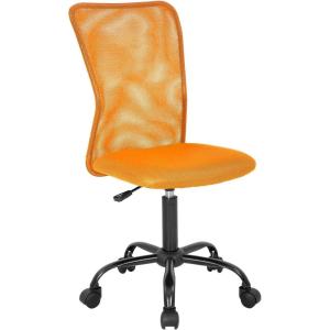 BestOffice Ergonomic Office Chair Desk Chair Mesh Computer Chair Armless Back Support Modern Executive Rolling Swivel Chair with Lumbar Support（Black）(Orange)