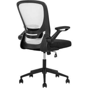 Home Office Chair Ergonomic Desk Chair Mesh Computer Chair Swivel Rolling Executive Task Chair with Lumbar Support Arms Mid Back Adjustable Chair for Men Adults, Black(White)
