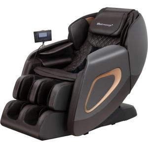 Massage Chair,Full Body Zero Gravity SL Track Massage Chair Recliner Chair with Smart Large Screen Bluetooth Speaker Built-in Heat Therapy Foot Roller Air Massage System for Home Office (Grey)(Grey)